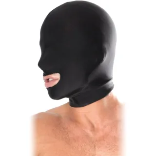 Maske Spandex Open Mouth Hood Schwarz