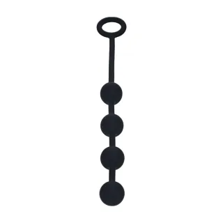 Analkette aus Silikon rund Schwarz S Ø 2 cm
