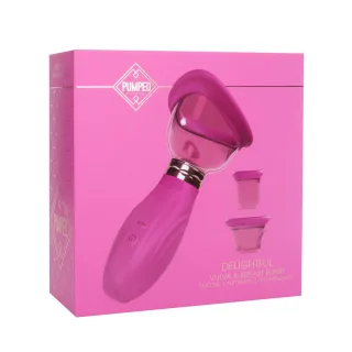 Vulva- und Brustpumpe Delightful Rosa 6,8 cm