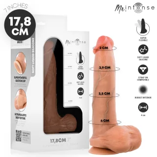 Realistischer Dildo Bruce S mit Hoden Natur 17,8 x 4 cm