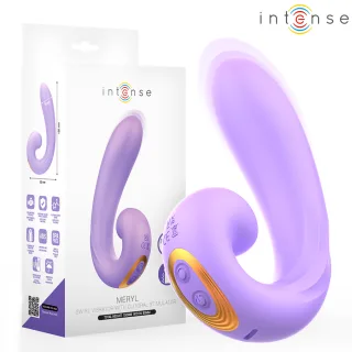 Vibrator Intense Meryl Doppelvibrator mit Klitorisarm Flieder 15 x 8,5 cm