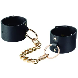 Handfesseln Maze breit mit Kette Schwarz