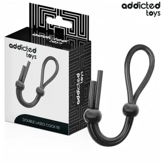 Penisring Schlinge doppelt Schwarz 19,5 cm