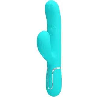 Rabbit-Vibrator Perlita 3-in-1 mit Burst-Taste Türkis