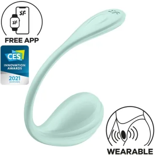 Vibro-Ei Satisfyer Smooth Petal tragbar mit App Mint