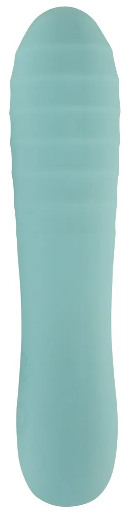 Straight Vibrator Silikon-Minivibrator mit Reizrillen Türkis
