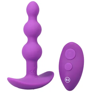Analplug Kink Vibe mit Perlen und Fernbedienung Lila 12,2 x Ø 3,2 cm