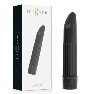Vibrator Intense Sonny mit geripptem Schaft Schwarz