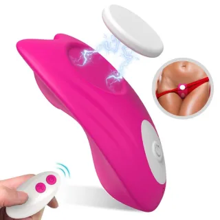 Slip-Vibrator Butterfly mit Fernbedienung Rosa 8,2 x 5 cm