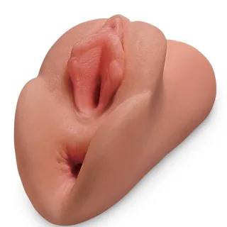 Masturbator PDX Plus Perfect Pussy Double Stroker Karamell 11,4 x 7,6 cm