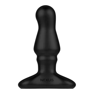 Analplug Bolster mit aufblasbarer Spitze Schwarz 9,9 x Ø 3,9 cm