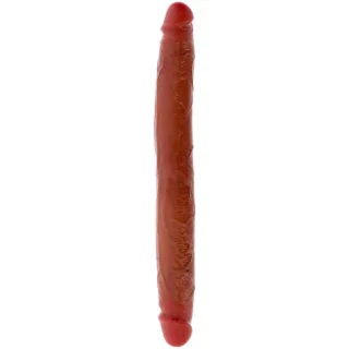Doppeldildo Get Real Doppelendes Silikon Karamell 35 x 3,5 cm