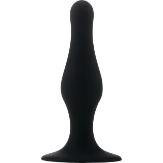 Analplug mit Saugfuß Medium Schwarz 11,6 cm