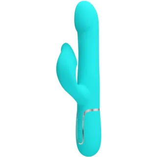 Rabbit-Vibrator Pearls mit Rollperlen und Wippfunktion Türkis