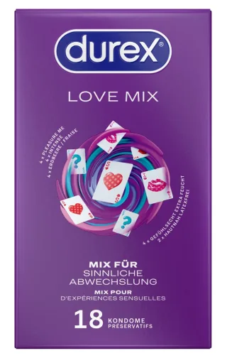 Durex - Love Mix - Kondome - transparent - 18 Stück