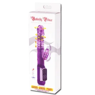 Rabbit-Vibrator Butterfly Prince mit Stoßfunktion Lila