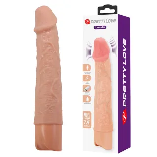 Realistischer Vibrator Leander mit 10 Modi Natur 20,1 cm