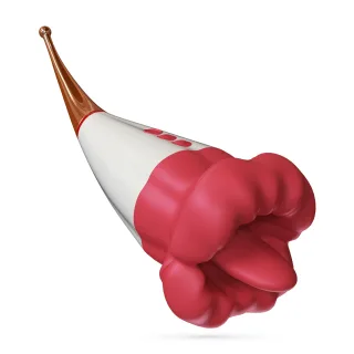 Auflegevibrator Jagger mit Doppelstimulation Weiß