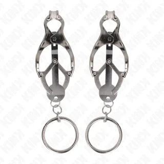 Nippelklemmen Kleeblattform mit O-Ringen Silber