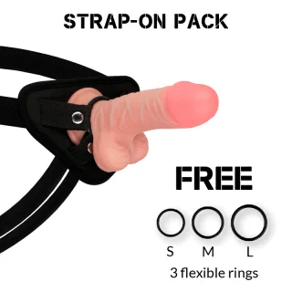 Strap-on Set Panzer mit Harness Natur 17 x Ø 4,46 cm