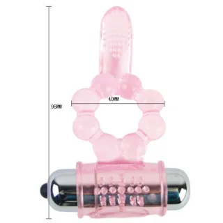 Penisring mit Zunge und Vibration Rosa
