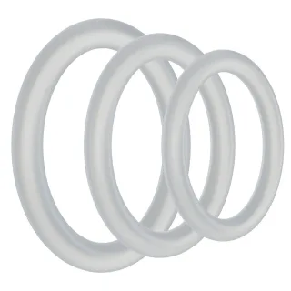 Penisring-Set Silikon 3er-Pack Transparent 3,8 x Ø 3,8 cm