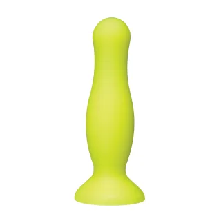 Analplug American Pop Mode aus Silikon Gelb 12,7 x Ø 3,8 cm