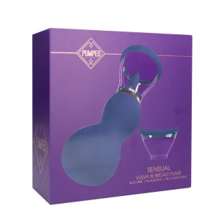 Vulva- und Brustpumpe Sensual mit Akku Lila