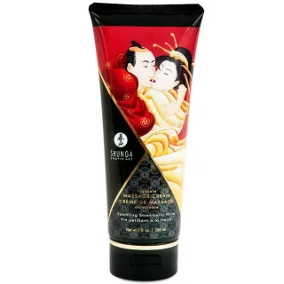 Massagecreme Shunga Erdbeere und Sekt 200 ml