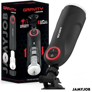 Masturbator Jamyjob Gravity mit Stoßfunktion und Saugfuß Schwarz