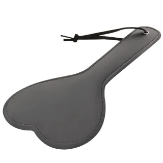 Paddle in Herzform aus Kunstleder Schwarz