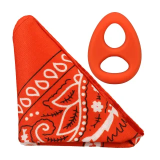 Penisring Rock Solid The Code mit Bandana Orange 7 x Ø 4,6 cm
