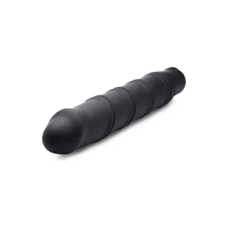 Bullet-Vibrator XL mit gewirbelter Silikonhülle Schwarz 20,3 cm
