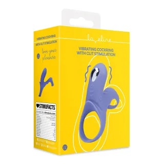 Penisring mit Vibration und Klitoris-Stimulator Blau