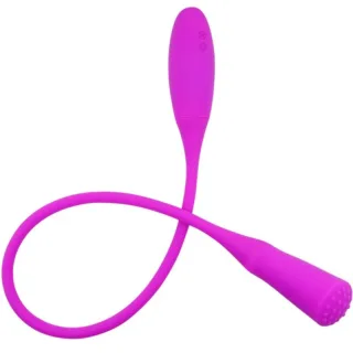 Vibrator Snaky Vibe beidseitig mit genopptem Ende und zwei Motoren Lila