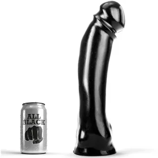 Dildo Dong glatt Schwarz 33 x 7 cm