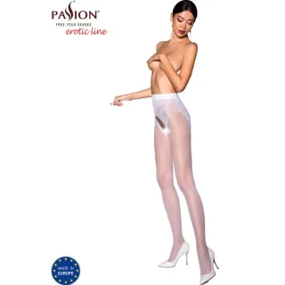 Strumpfhose Passion Woman Tiopen 30 den mit Blütenbund Weiß Größe 3/4