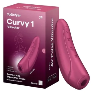 Vibrator Curvy 1 Air Pulse mit App Rot