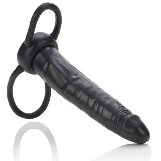 Penishülle Accommodator Dual Penetrator Schwarz 13 x 3,25 cm