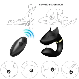 Paarvibrator Fox mit Fernbedienung Schwarz