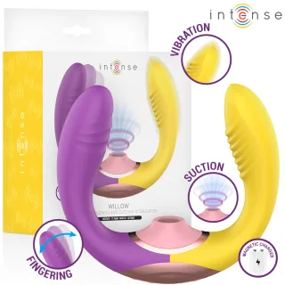 Auflegevibrator Intense Willow mit Saugöffnung und Einführarm 11,7 cm