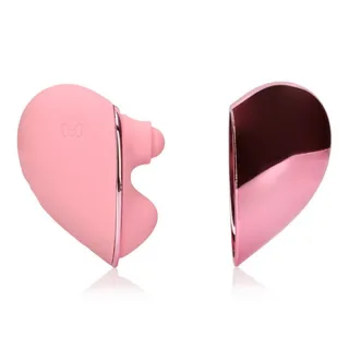 Vibrator Herzform mit Klopffunktion Rosa