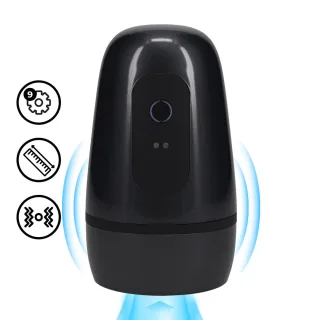 Masturbator Pulsar mit Unterdruck- und Vibrationsfunktion Gun Metal 10 x Ø 8,6 cm