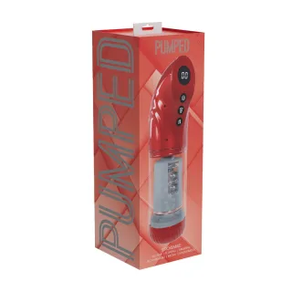 Masturbator-Pumpe Strokemate mit Saug-, Rotations- und Stoßfunktion Rot