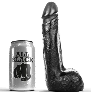 Dildo realistischer weich Schwarz 20 x 4,5 cm