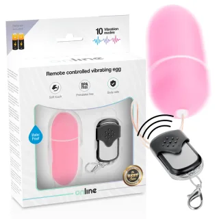 Vibro-Ei Online mit Fernbedienung Größe L Rosa 8 x 3,4 cm