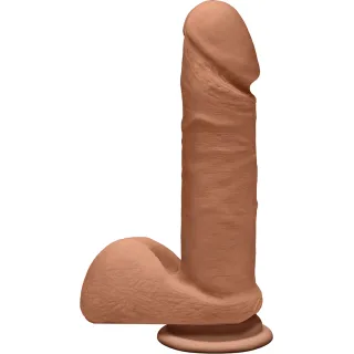 Dildo The D Perfect D Dual Density mit Hoden Braun 16,5 x Ø 4,3 cm