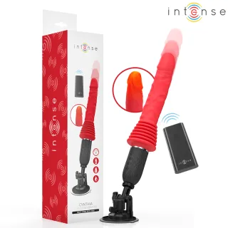 Vibrator Intense Cynthia mit Stoßfunktion und Saugfuß Rot 32,8 x 4,1 cm