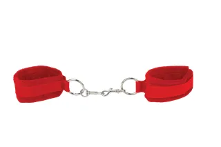 Fesselset Handschellen Klett rot