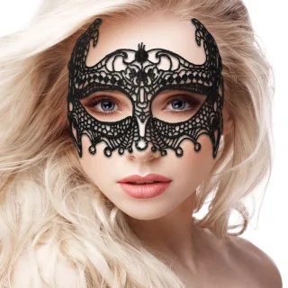 Maske Empress aus Spitze Schwarz